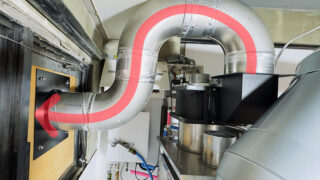 ピッツェリア様への「ススとり君」導入事例：大阪府門真市